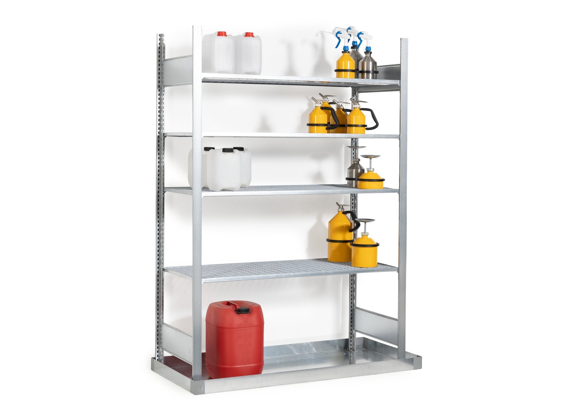 asecos Gefahrstoffregal (Grundregal) REG-B 1372, verzinkter Stahl, Maße 1456x726x2000 mm Produktbild img1 L