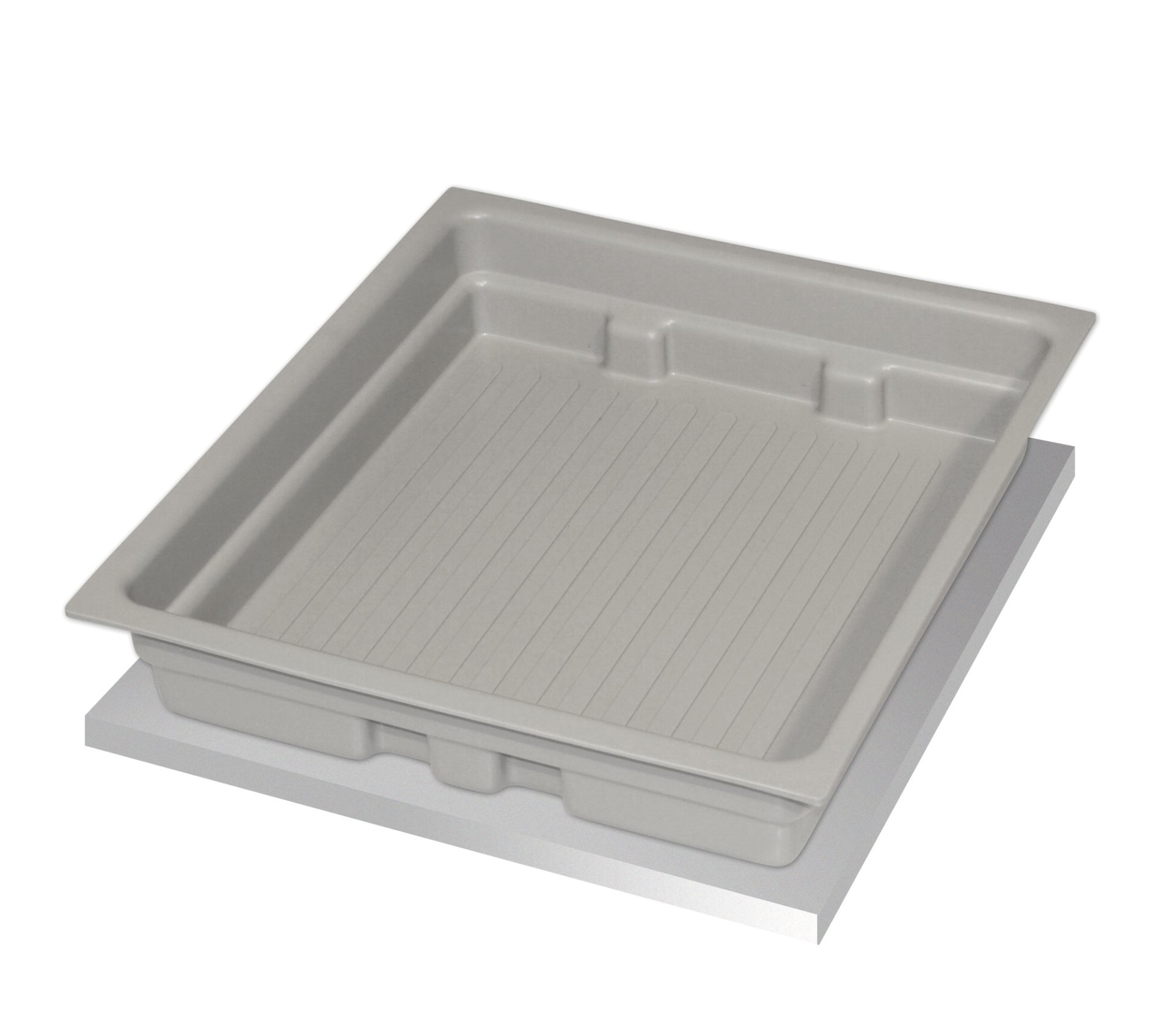 asecos Wannenboden Standard metallfrei für für Sicherheitsschränke Q90/S90, PP Grau, Maße 435x482x94 mm Produktbild img1 L