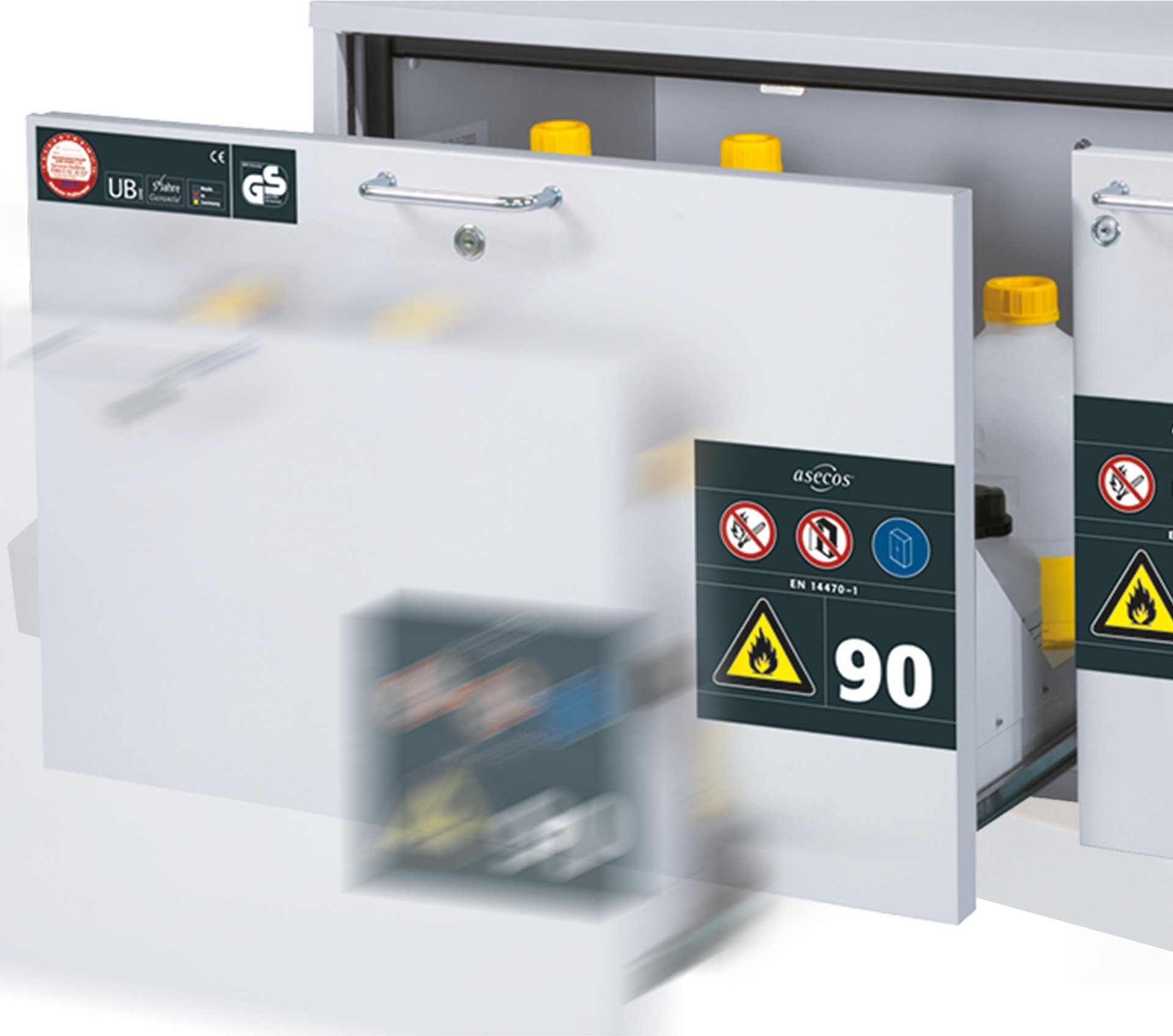 asecos Ausstattungsoption für für Sicherheitsschränke UB90, Breite 1400 mm Produktbild img1 L