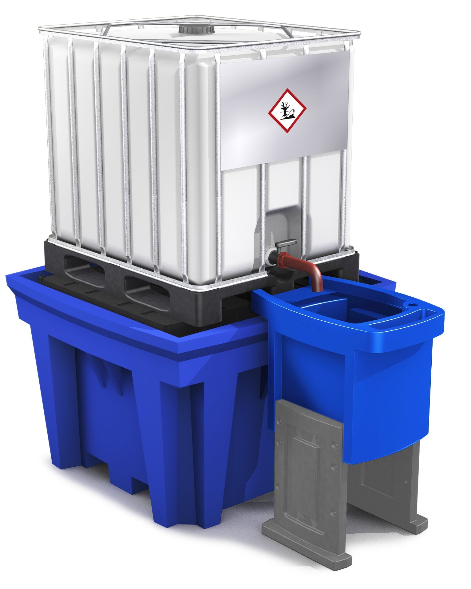 asecos Vorsatzbehälter für IBC Stationen, PE, Maße 605x785 mm Produktbild img1 L