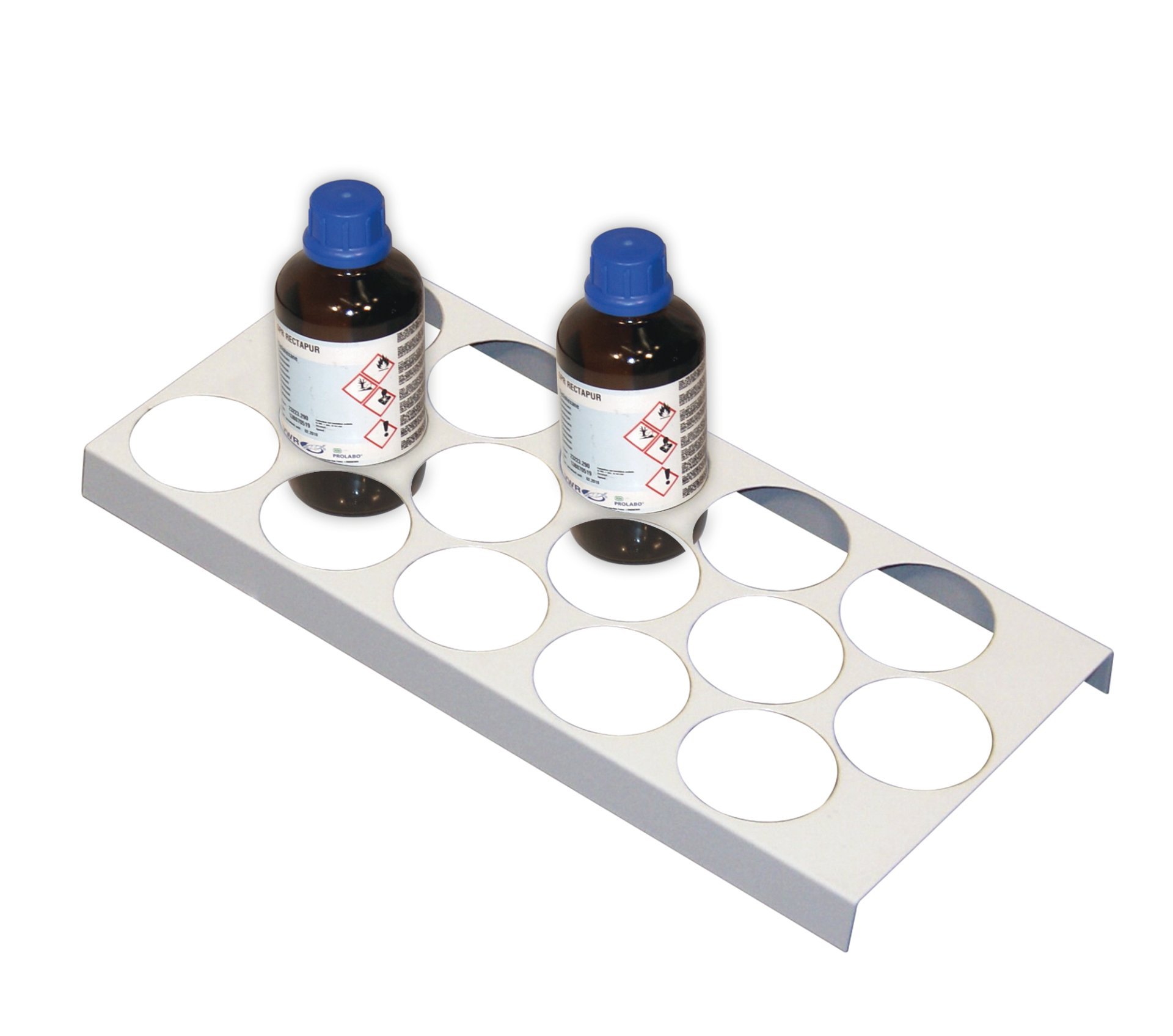 asecos Flaschengestell für für Sicherheitsschränke UB90/UB30, pulverbeschichtetes Stahlblech Lichtgrau RAL 7035, Breite 590, 1100 u.1400 mm Produktbild img1 L