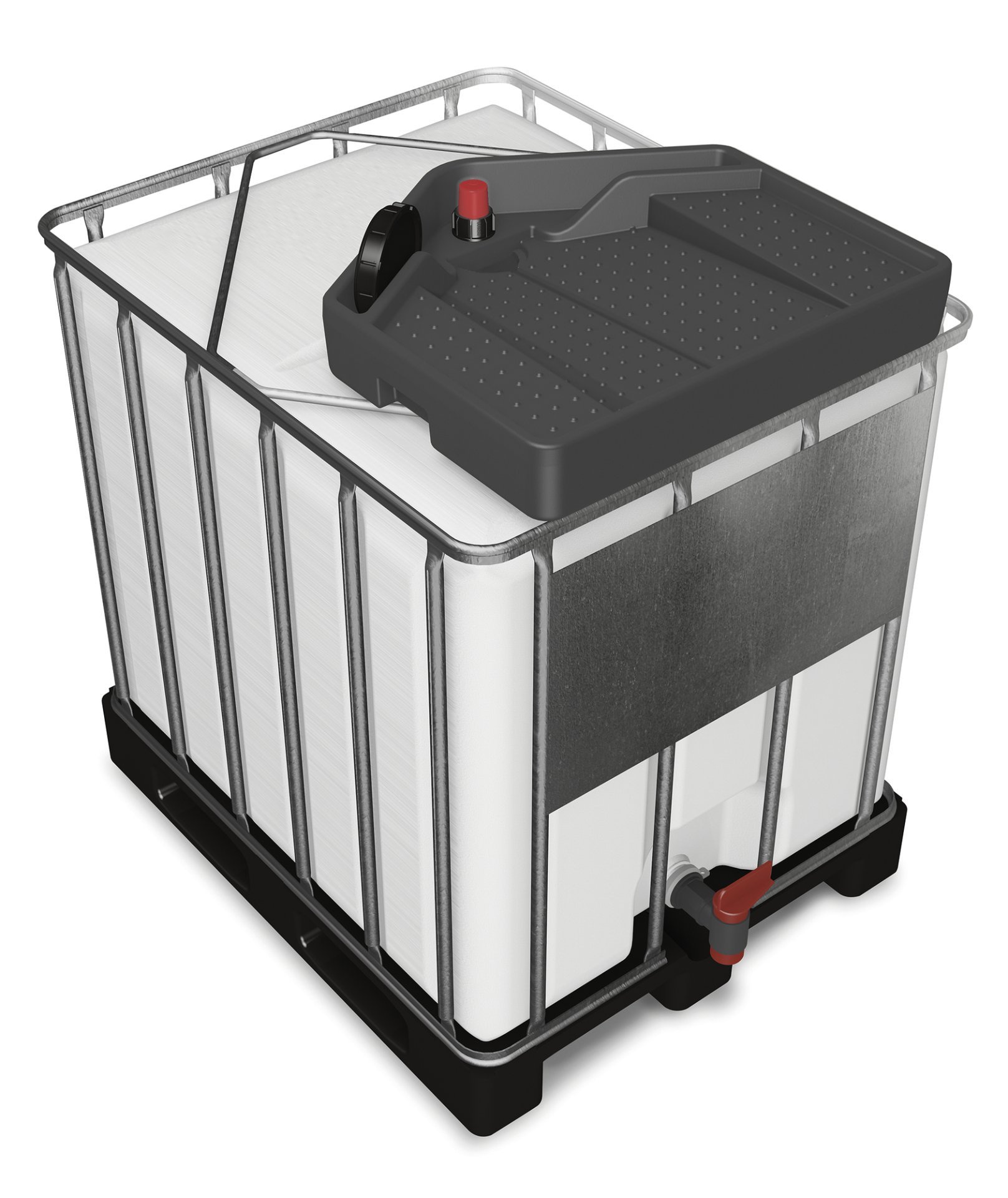 asecos IBC-Trichter, PE Grau, Inhalt 15,00Liter, Maße 790x730x175 mm Produktbild img1 L