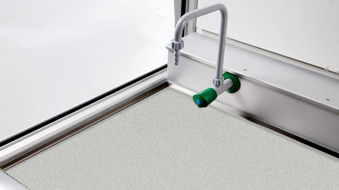 asecos Arbeitsfläche für Gefahrstoffarbeitsplatz, Keramik, Maße 1090x640x8 mm Produktbild img1 L