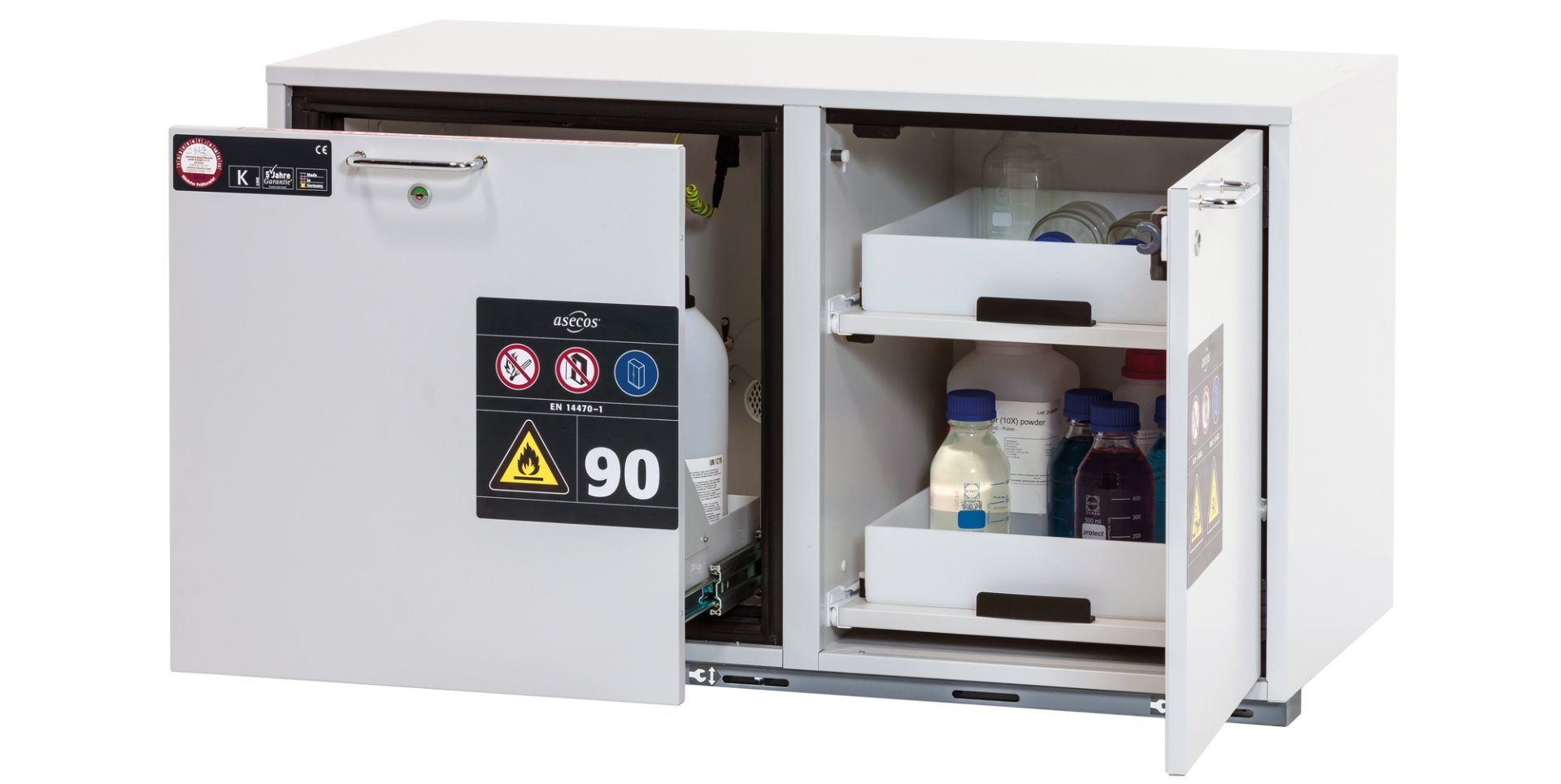 asecos Kombi-Sicherheitsschrank K-UB-90 UB.ST BxTxH(mm) 1102x502x601 Produktbild img1 L