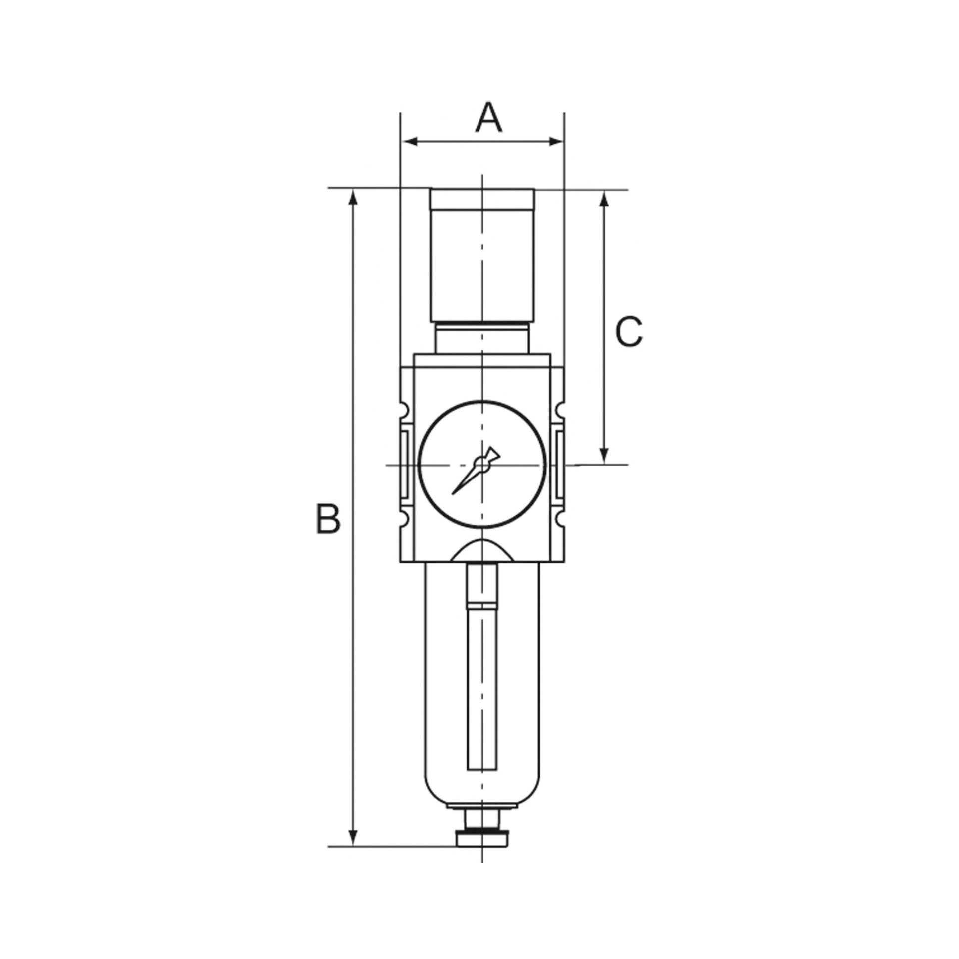 Filterregler »FUTURA«, MB, SR, Mano, BG 1, G 1/4, 0,5-8 bar, HA Produktbild img2 L