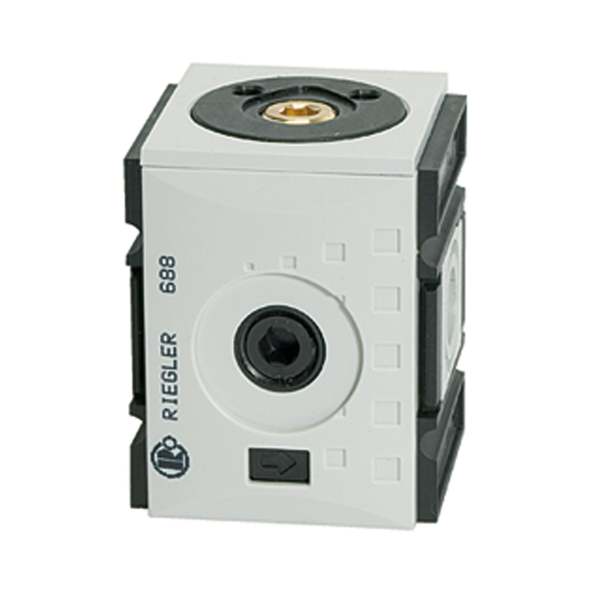 RIEGLER Verteiler »FUTURA«, BG 2, G 3/8, Abgänge 2xG 3/8, 1x G 1/4, G 1/2 Produktbild img1 L