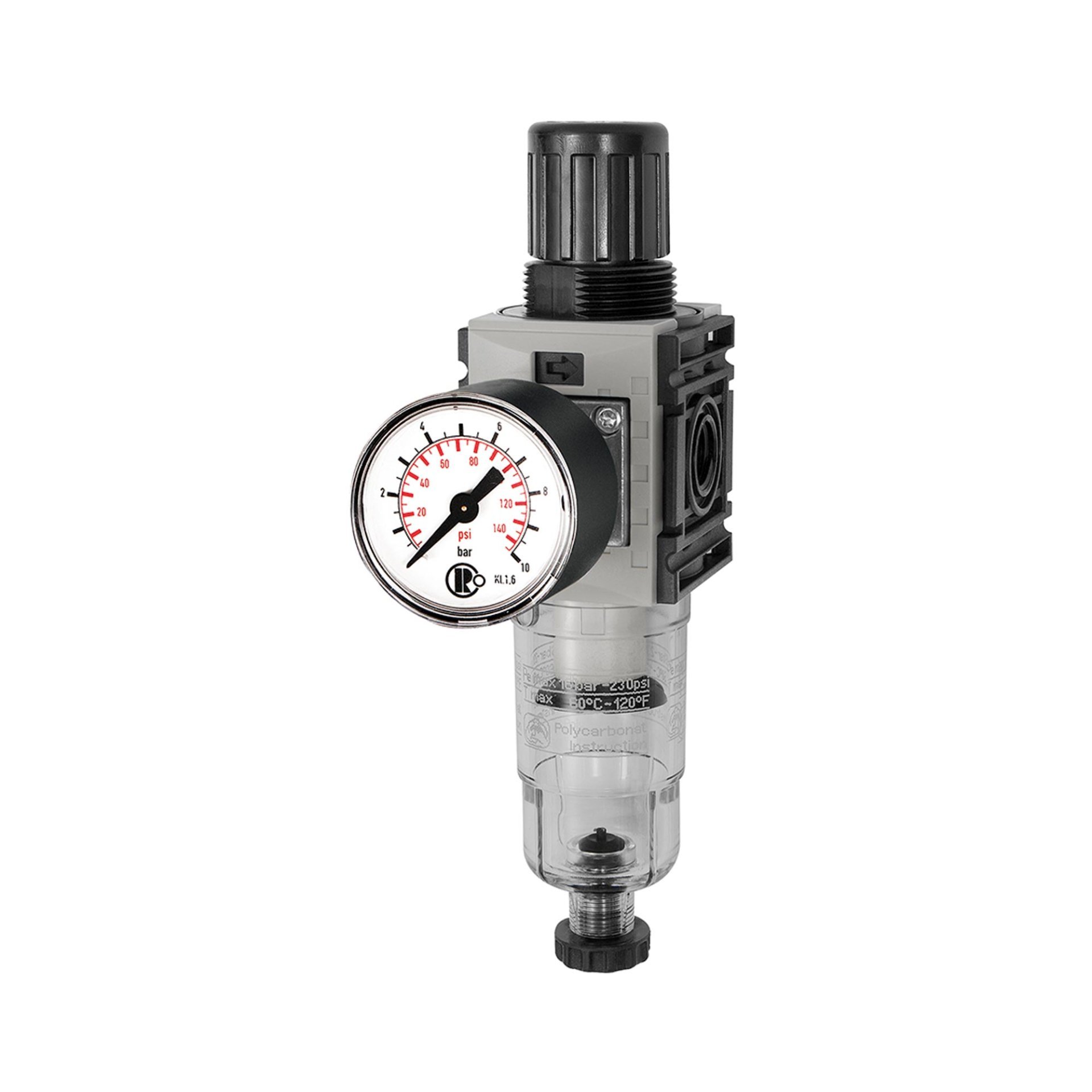 Filterregler »FUTURA-mini«, PC-Beh., Stand.mano, HA, G 1/4, 0,1-4 Produktbild img1 L
