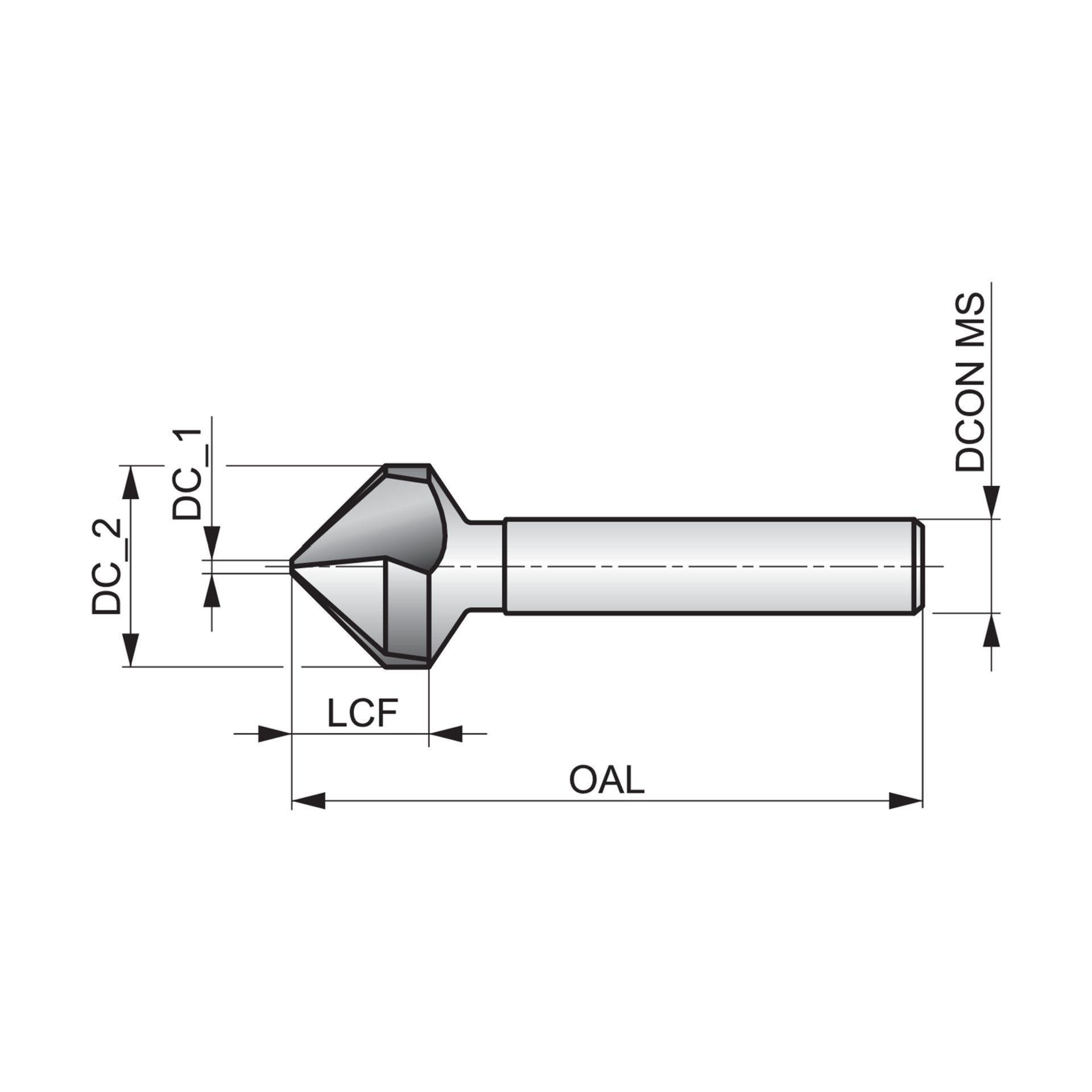 Dormer Pramet Kegelsenker 90°, radial hinterschliffen G142 Produktbild img4 L