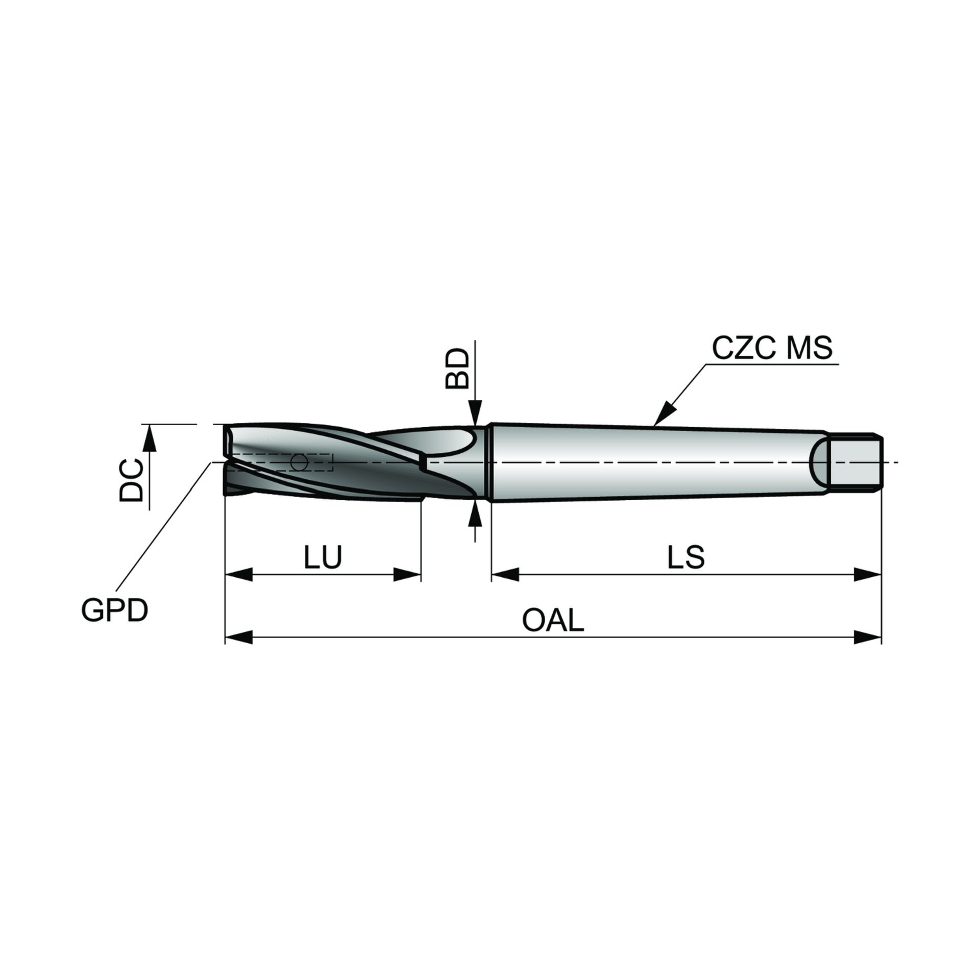 Dormer Pramet Senkbohrer Körper, Kegelschaft G703 Produktbild img2 L