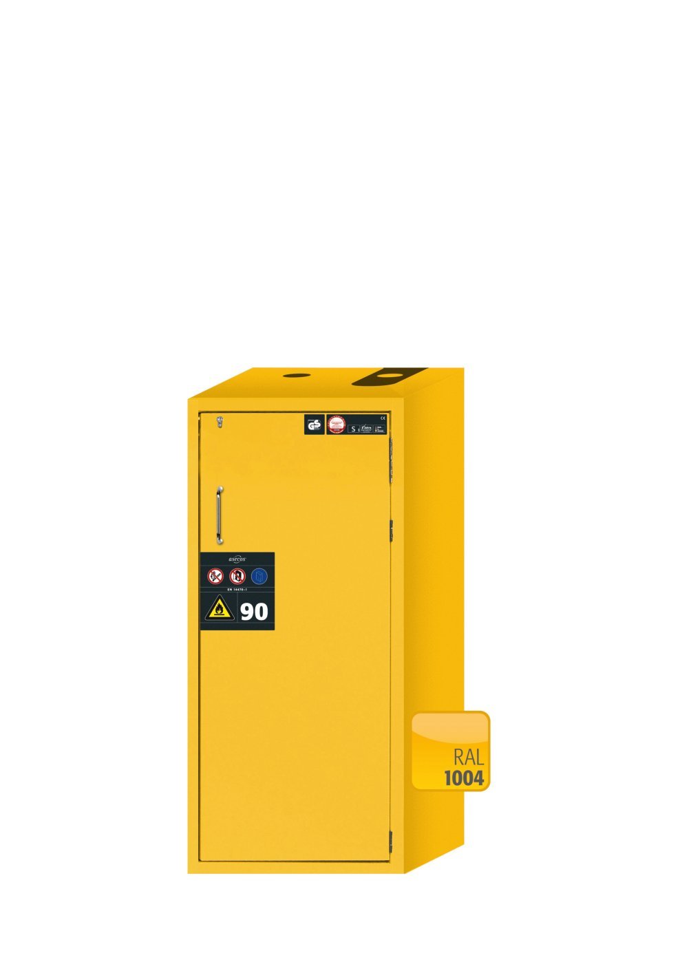 asecos Sicherheitsschrank S-PEGASUS-90 WDACR BxTxH(mm) 596x616x1298 Produktbild img2 L