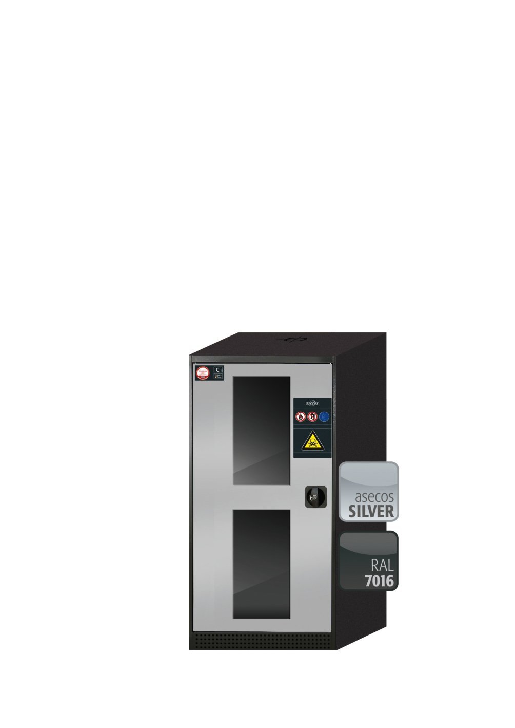 Chemikalienschrank CS-CLASSIC-G WDFWL BxTxH(mm) 545x520x1105 Produktbild img2 L