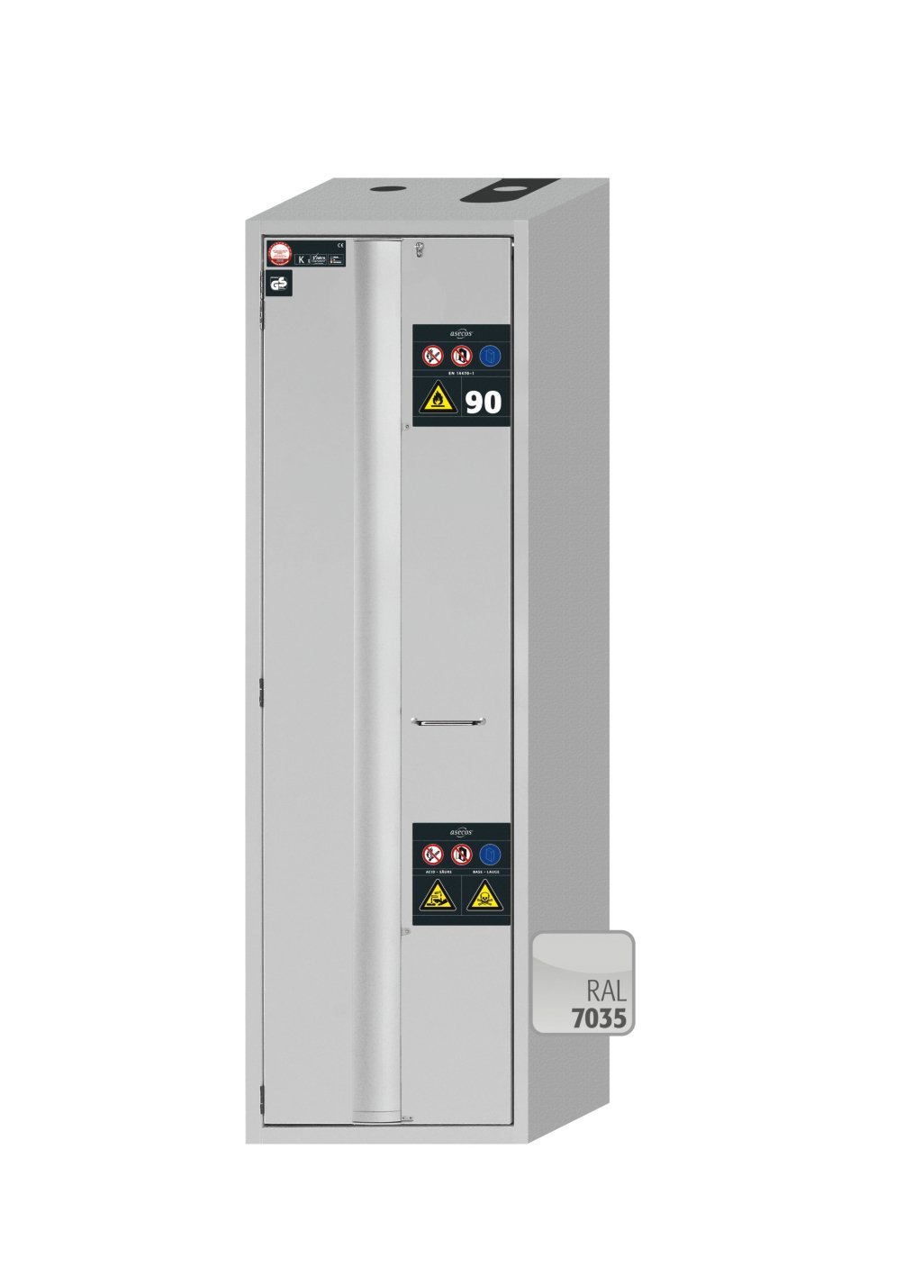 asecos Sicherheitsschrank S-PHOENIX-90 MH.FDASL BxTxH(mm) 596x616x1968 Produktbild img2 L