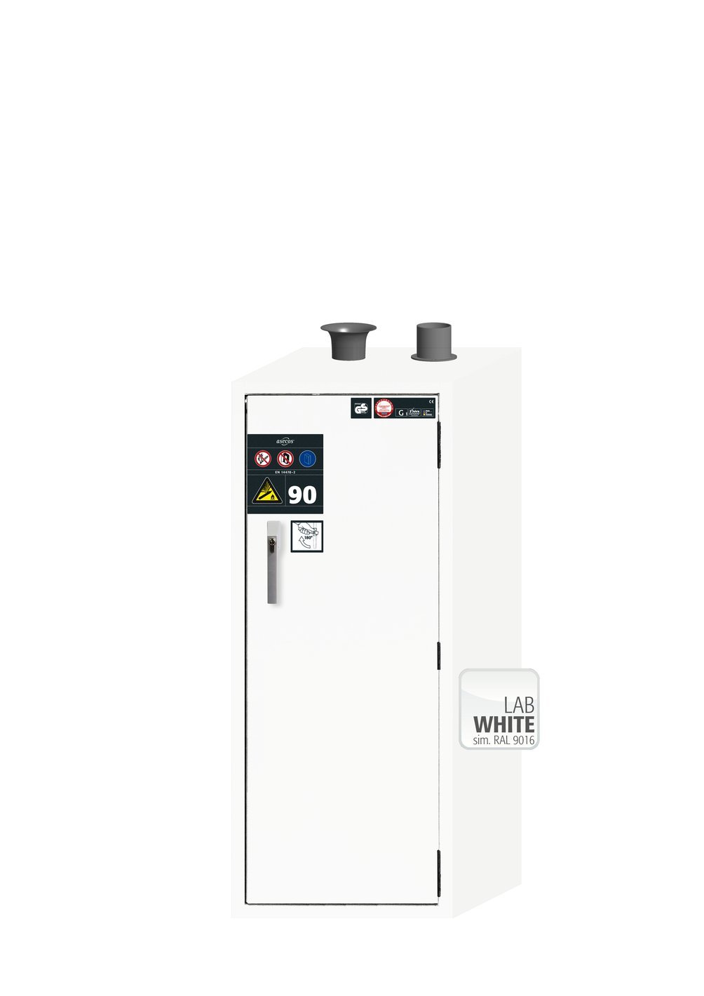 asecos Druckgasflaschenschrank G-ULTIMATE-90 WDR BxTxH(mm) 598x615x1450 Produktbild img2 L