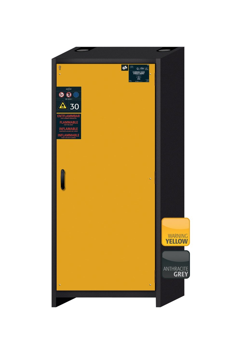 asecos Sicherheitsschrank Q-CLASSIC-30 FU.WDASR BxTxH(mm) 864x620x1947 Produktbild img1 L