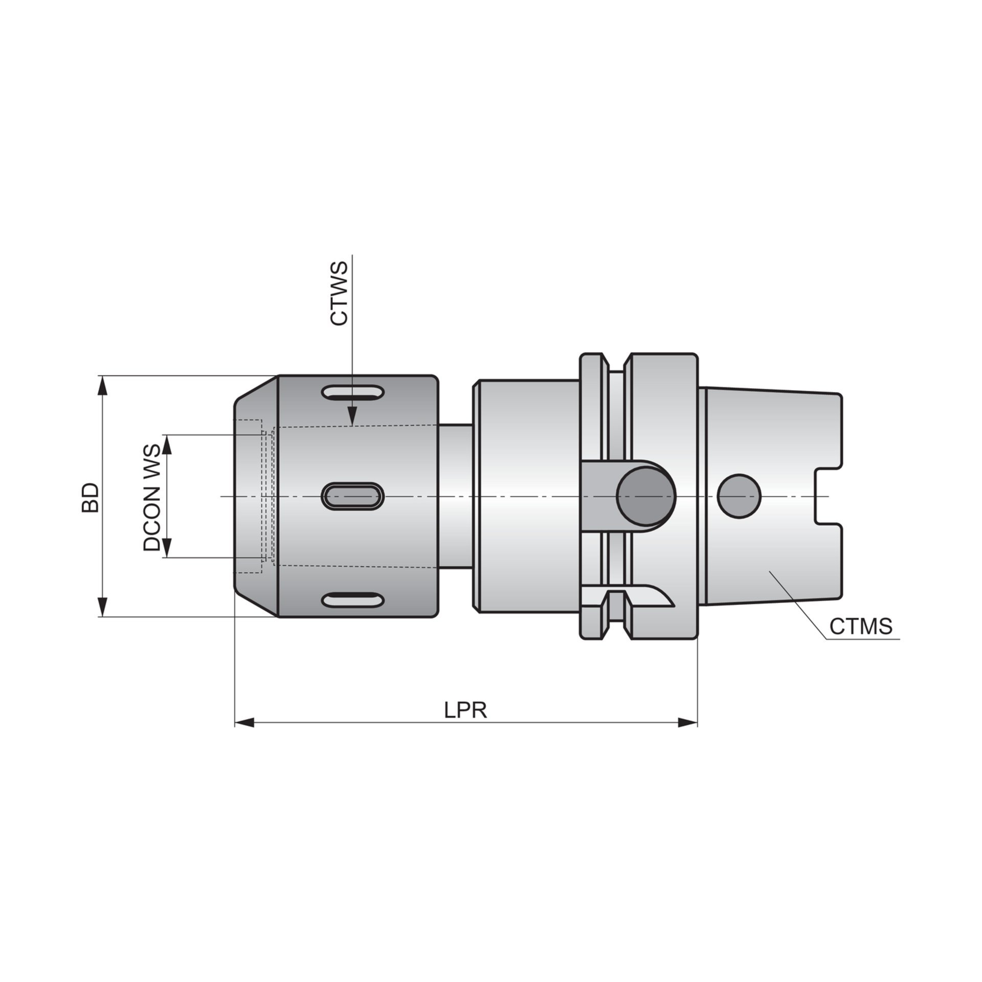 Dormer Pramet Hochleistungs-Kraftspannfutter - HSK-A-CC-HKS Produktbild img2 L