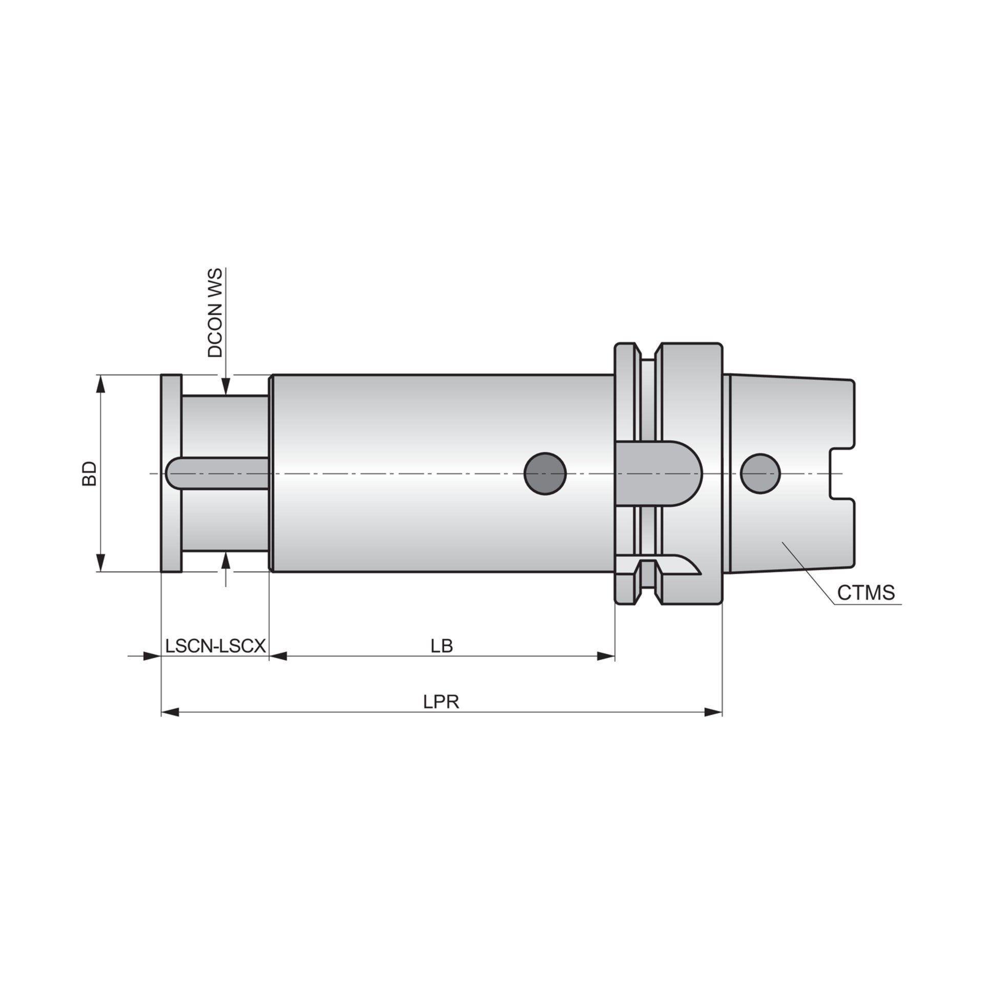 Dormer Pramet Aufnahme für Scheibenfräser HSK-A-FMH4 Produktbild img1 L