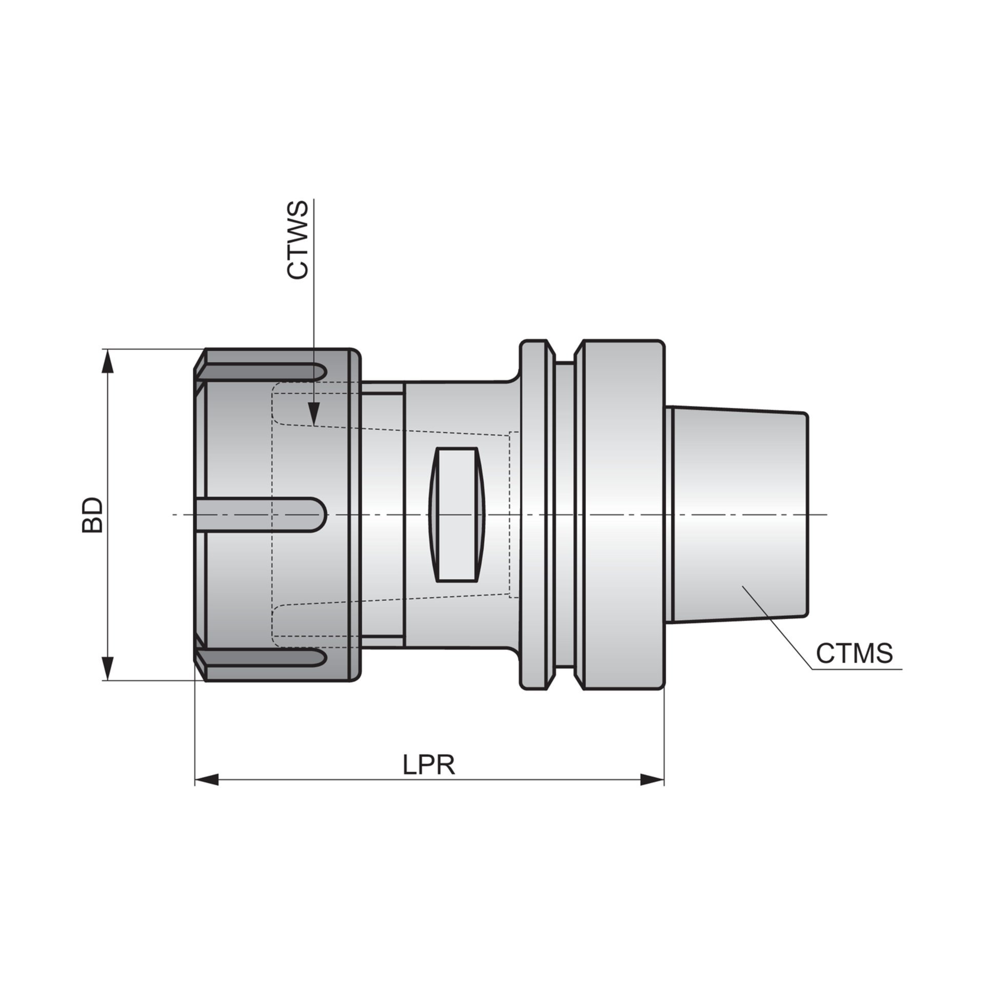 Dormer Pramet Spannzangenfutter - OZ HSK.63F-CC.OZ25.085 Produktbild img2 L