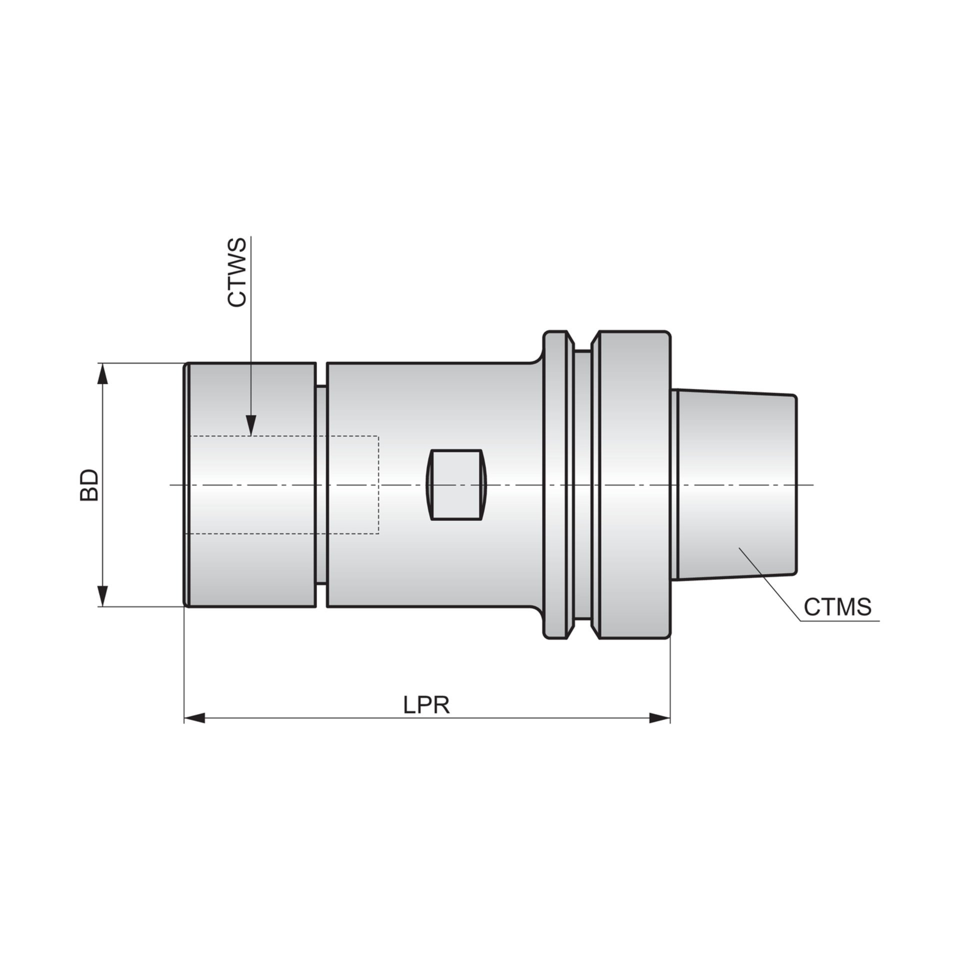 Dormer Pramet Präzisions-Spannzangenfutter - ER HSK.63F-CCP.ER32.100 Produktbild img2 L