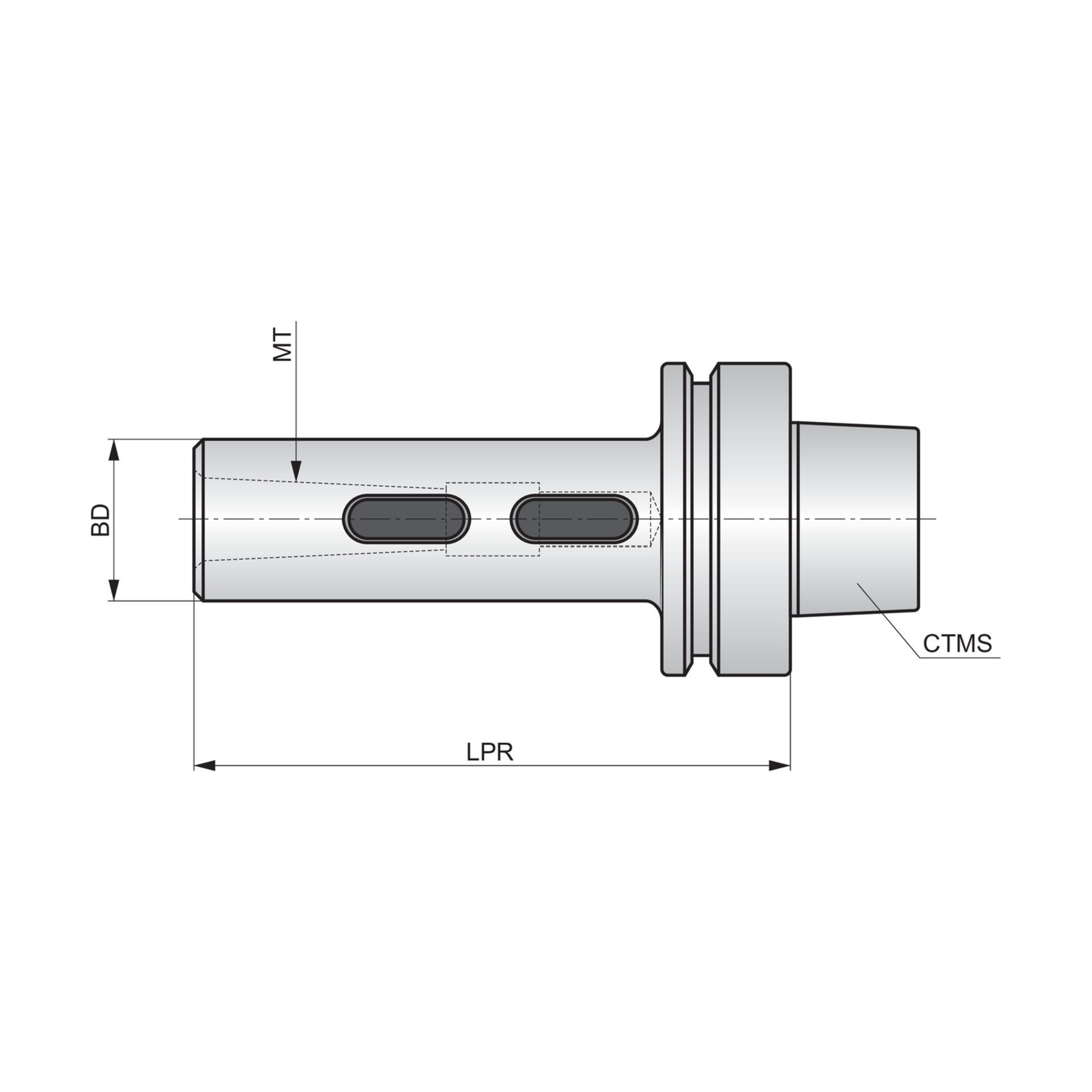 Dormer Pramet Halter für Morsekegel HSK-F-MT Produktbild img2 L