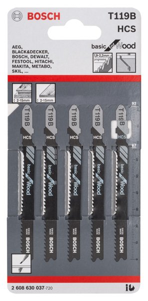 Stichsägeblatt T 119 B Basic for Wood, 5er-Pack Produktbild img2 L