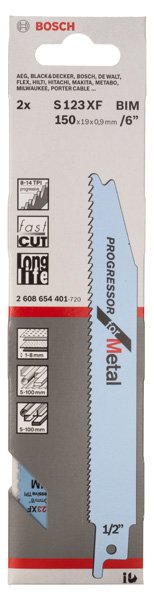 Bosch Säbelsägeblatt S 123 XF, Progressor for Metal, 2er-Pack Produktbild img2 L