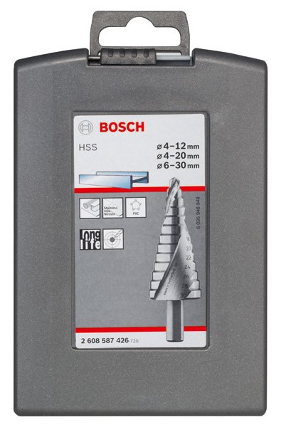 Bosch HSS-Stufenbohrerset, 3-tlg., 4-12/4-20/6-30 Produktbild img2 L