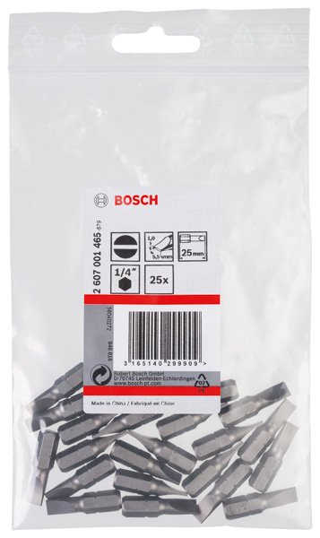 Bosch Schrauberbit Extra-Hart S 1,0 x 5,5, 25 mm, 25er-Pack Produktbild img2 L