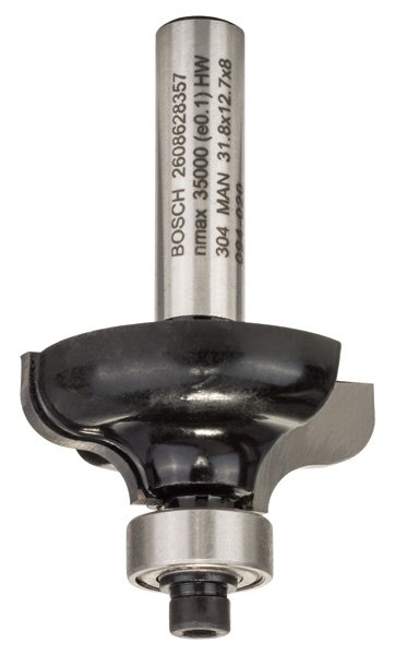 Bosch Kantenformfräser F, 8&nbsp;mm, R1 4,8&nbsp;mm, D 31,8&nbsp;mm, L 12,4&nbsp;mm, G 54&nbsp;mm Produktbild img1 L