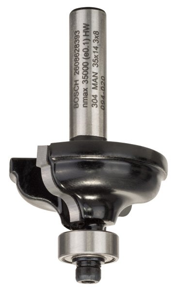 Bosch Kantenformfräser A, 8&nbsp;mm, R1 4,8&nbsp;mm, B 11&nbsp;mm, L 14,3&nbsp;mm, G 57&nbsp;mm Produktbild img1 L