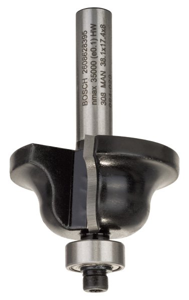 Bosch Kantenformfräser B, 8&nbsp;mm, R1 6,3&nbsp;mm, B 12,7&nbsp;mm, L 17&nbsp;mm, G 61&nbsp;mm Produktbild img1 L