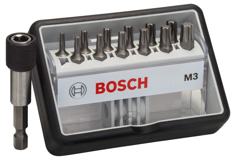 Bosch 12+1-tlg. Schrauberbit-Set, Robust Line, M T, Extra Hard-Ausführung Produktbild img1 L