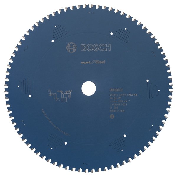 Bosch EXPERT Steel Kreissägeblatt, 305x2,6/2,2x25,4 mm, Z80 Produktbild img1 L