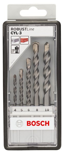 5-tlg. CYL-3 Betonbohrer-Set, Robust Line, 4–10 mm Produktbild img2 L