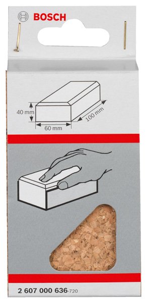 Bosch Handschleifklotz, Länge x Breite: 60 x 100 mm, aus Kork, klein Produktbild img2 L