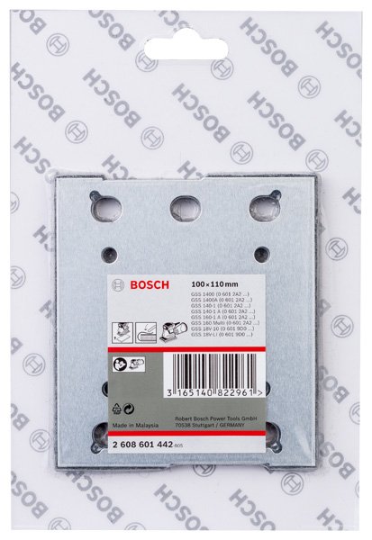 Bosch Schleifplatte, 110 x 100 mm, mit Filz Produktbild img3 L
