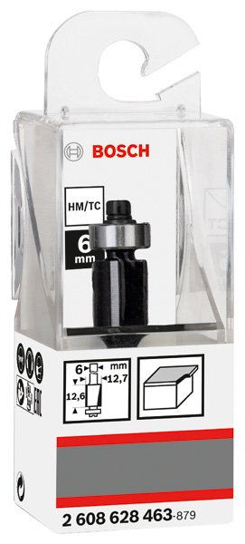 Bosch Laminat-Bündigfräser, 6 mm, D1 12,7 mm, L 12,7 mm, G 56 mm Produktbild img2 L