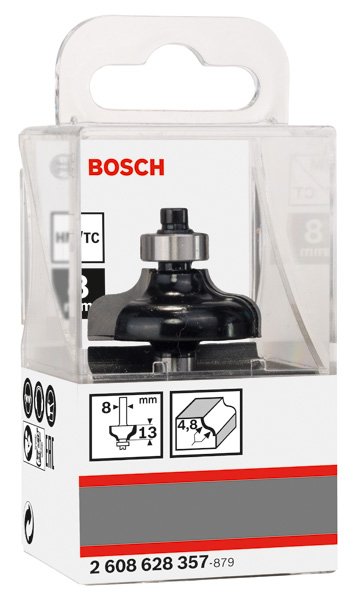 Bosch Kantenformfräser F, 8&nbsp;mm, R1 4,8&nbsp;mm, D 31,8&nbsp;mm, L 12,4&nbsp;mm, G 54&nbsp;mm Produktbild img2 L