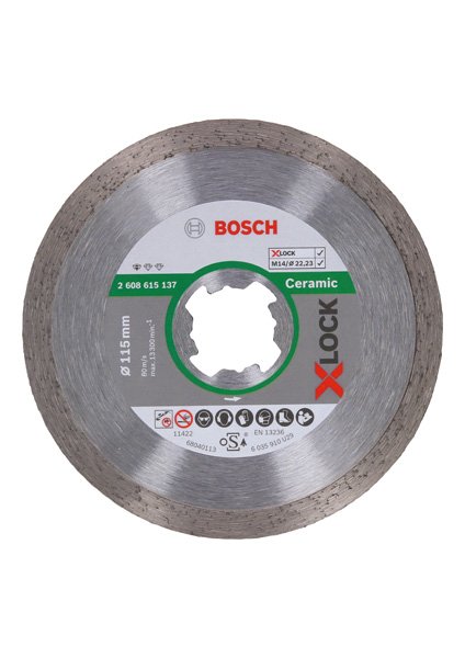 Bosch X-LOCK Diamanttrennscheibe Standard for Ceramic 110&nbsp;x&nbsp;22,23&nbsp;x&nbsp;1,6&nbsp;x&nbsp;7,5 Produktbild img1 L