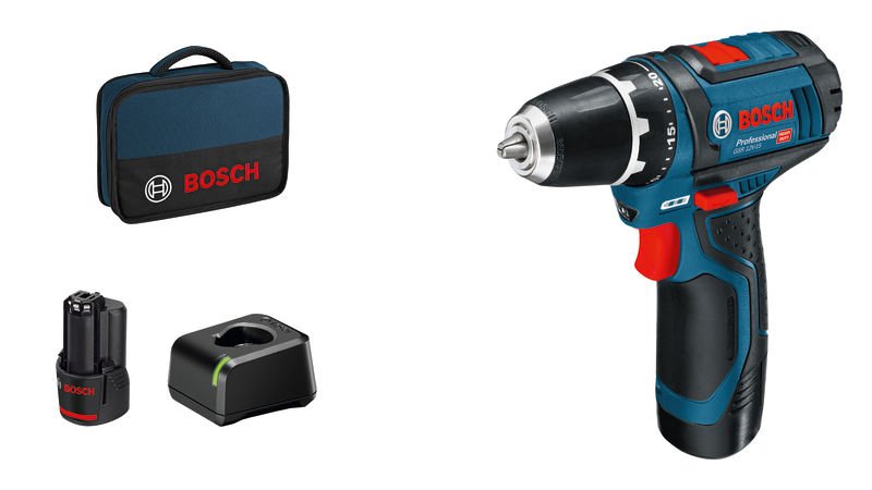 Bosch Akku-Bohrschrauber GSR 12V-15, mit 2 x 2.0 Ah Akku Produktbild img1 L