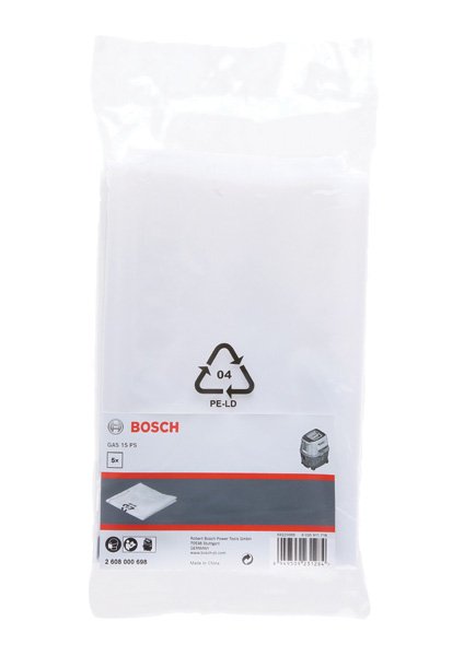 Bosch Entsorgungssack, 5 l, Kunststoff (5 Stk.) für GAS 15 PS. Für Staubsauger Produktbild img1 L