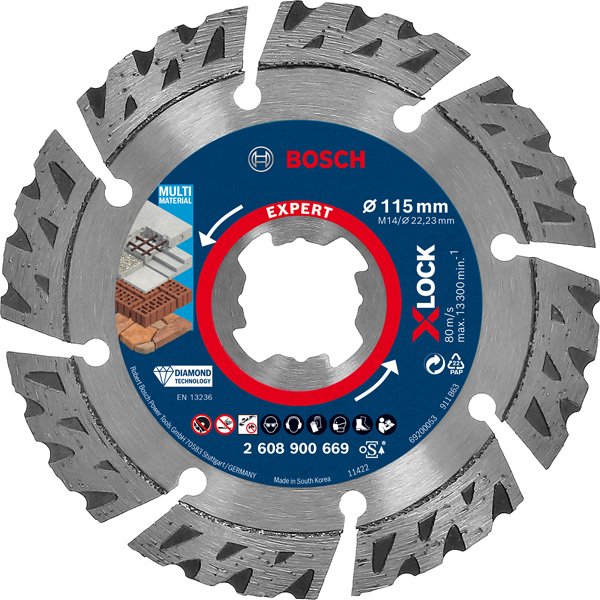 Bosch EXPERT MultiMaterial X-LOCK Diamanttrennscheiben Produktbild img1 L