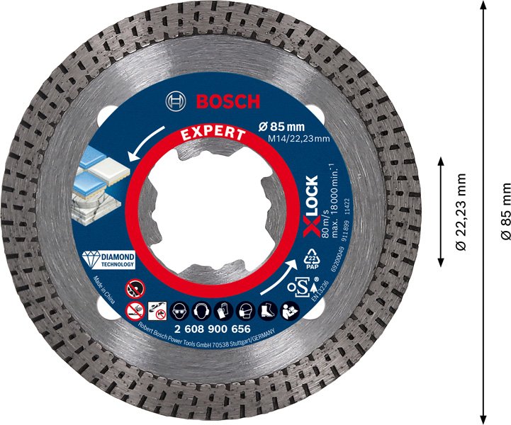 Bosch EXPERT HardCeramic X-LOCK Diamanttrennscheiben Produktbild img22 L