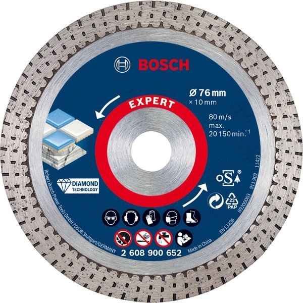 Bosch EXPERT Hard Ceramic Diamanttrennscheibe, 76x22,23 mm Produktbild img1 L
