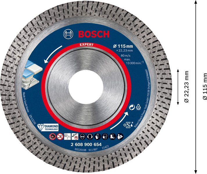 Bosch EXPERT HardCeramic Diamanttrennscheiben Produktbild img14 L