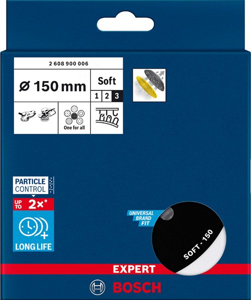 Bosch EXPERT Multihole Universalstützteller, 150 mm, hart. Für Exzenterschleifer Produktbild img17 L