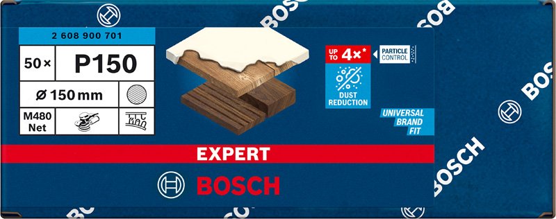 Bosch EXPERT M480 Schleifnetz für Exzenterschleifer, 150 mm, 50 Stück Produktbild img14 L