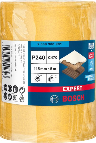 Bosch EXPERT C470 Schleifpapierrolle zum Handschleifen, 115 mm, 5 m Produktbild img9 L