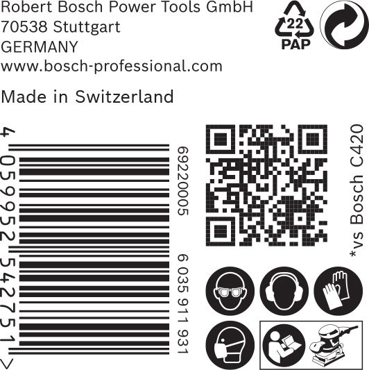 Bosch EXPERT C470 Schleifpap., 8 Löcher für Schw.schl., 93 x 186&nbsp;mm,, 50-tlg. Produktbild img15 L