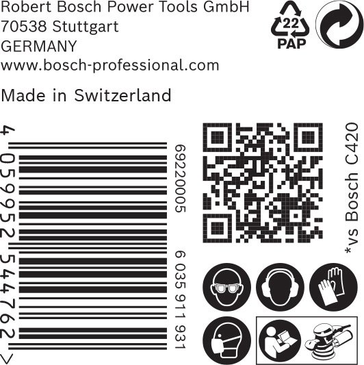 Bosch EXPERT C470 Schleifscheibe, 150mm, K100, Multilochung, 50-tlg. Produktbild img15 L