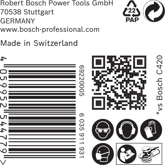 Bosch EXPERT C470 Schleifscheibe, 150mm, K120, Multilochung, 50-tlg. Produktbild img15 L